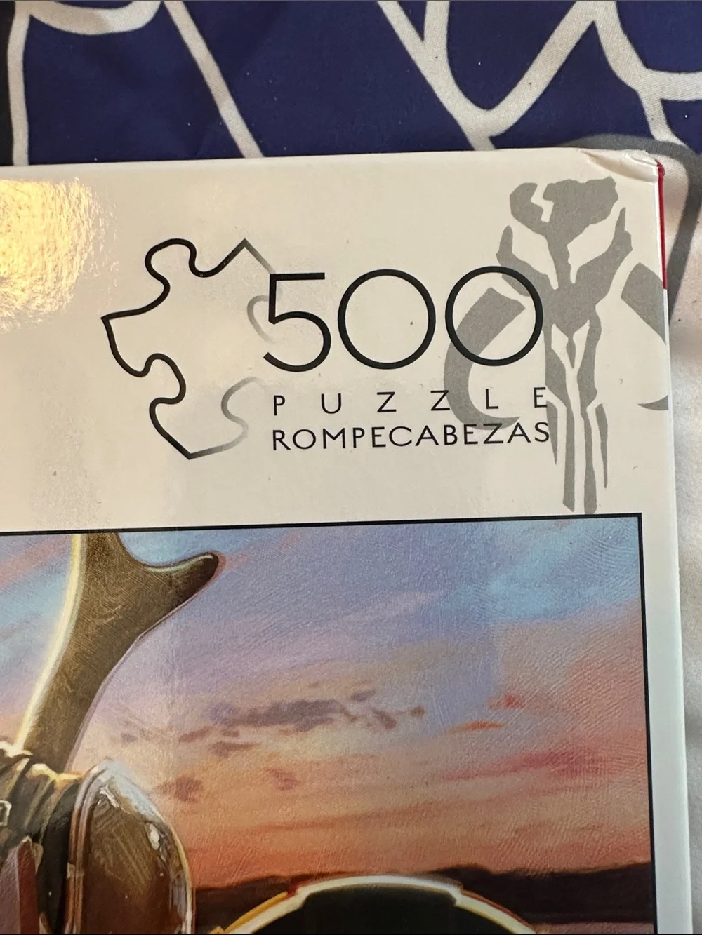 NIB Star Wars Mandalorian Puzzle Featuring Gold Armor and Green Grogu